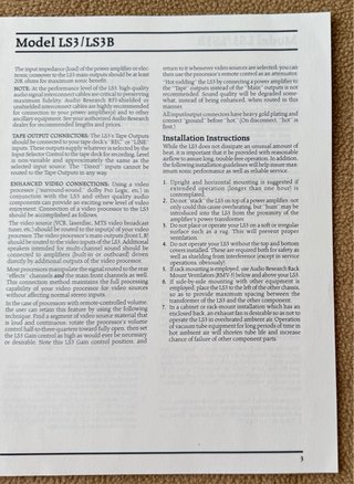 Manuale istruzioni AudioResearch