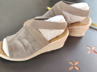 Sandali espadrillas zeppa beige