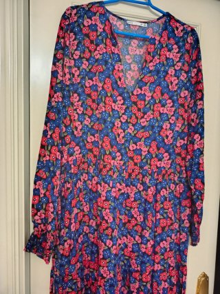 Vestido largo estampado flores