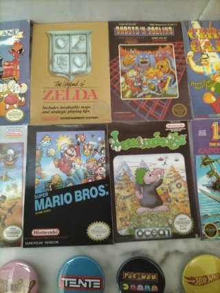 Pegatinas y Chapas Retro SNES