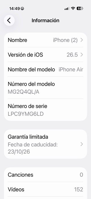 iPhone Air 512GB Negro
