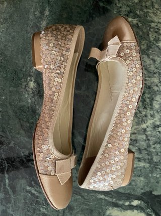 Ballerine Prada donna beige/oro