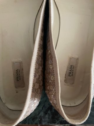 Ballerine Prada donna beige/oro