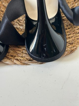 Sandalias Tiras Tango Negras Tacón Alto