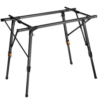 Mesa de aluminio Tina plegable ajustable en altura, negro