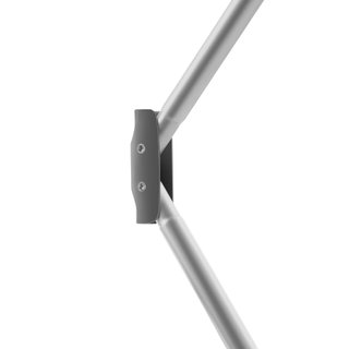Mesa plegable de aluminio ajustable en altura, plateado