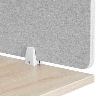 Panel separador de escritorio incluye 2 clips de fijación gris