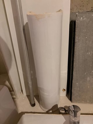 Lavabo de porcelana blanco