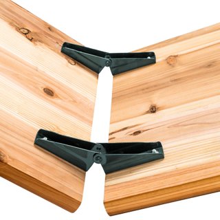 Conjunto de mesa y bancos de madera plegables 3 piezas 220cm, marrón