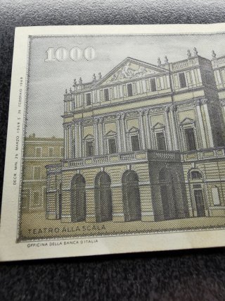 Banconota Lire 1000 Giuseppe Verdi