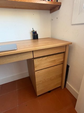 Escritorio MUJI roble + cajonera original |Nuevo