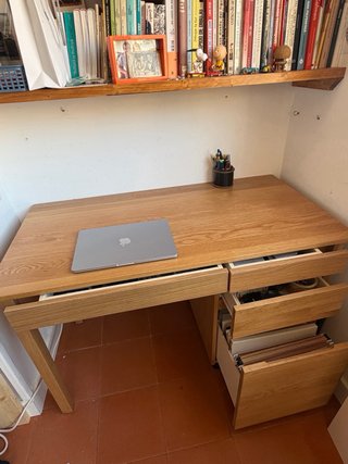 Escritorio MUJI roble + cajonera original |Nuevo