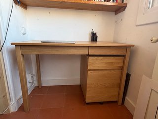 Escritorio MUJI roble + cajonera original |Nuevo