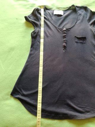 Camiseta Zara manga corta negra