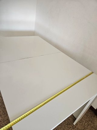 Mesa de comedor extensible blanca 190x90