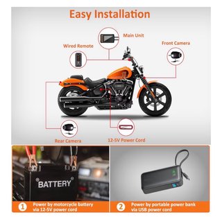 Dashcam Moto Delantera y Trasera 1080P