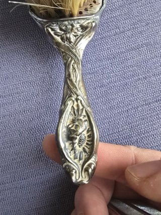 Cepillo plata 925 Leoncio Meneses S. XIX antiguo