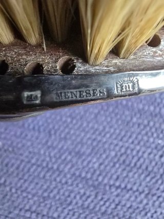 Cepillo plata 925 Leoncio Meneses S. XIX antiguo