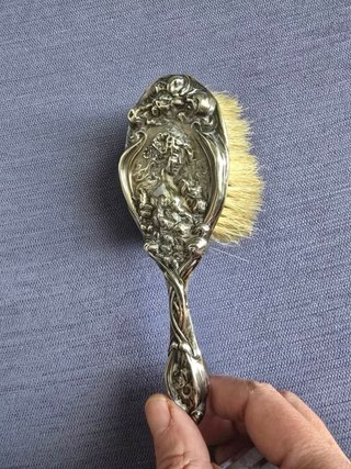 Cepillo plata 925 Leoncio Meneses S. XIX antiguo
