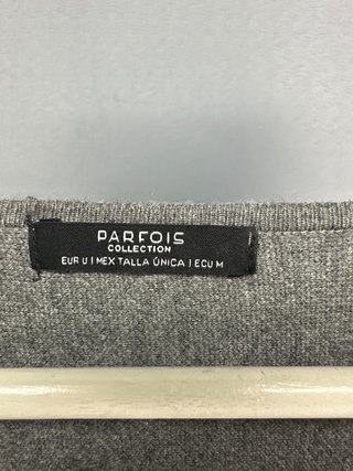 Abrigo Parfois gris talla única con puños de pelo