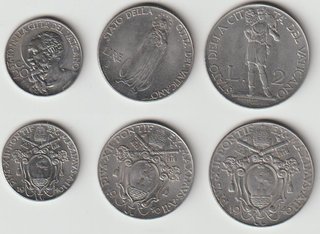 Vaticano lotto cent.20,1 Lire,2 Lire 1940