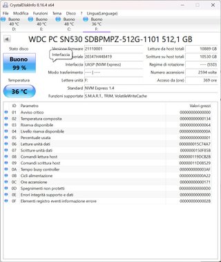 SSD 512GB WD SN530 M.2 NVM3 come nuovo