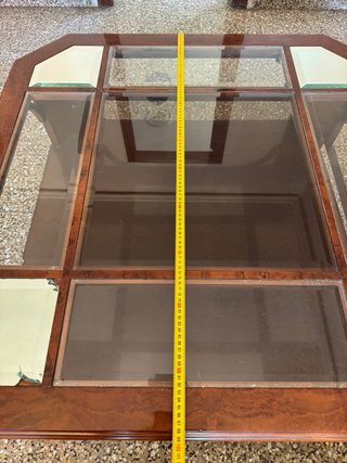 Mesita de salón madera y cristal