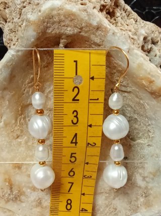 Pendientes Perlas Barrocas Agua Dulce Irregulares