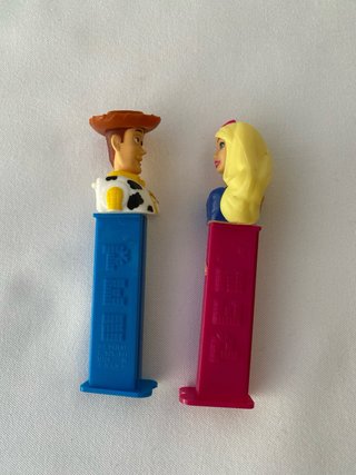 4 Pez Disney Woody Mickey Barbie Cinderela