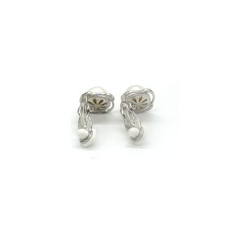Pendientes Plata Perla Natural Clip - 1913