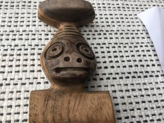 4 Figuras Africanas de Madera Tallada