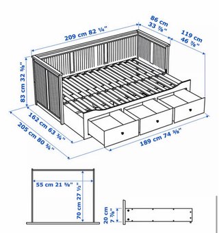 Estructura Cama Ikea HEMNES Blanca