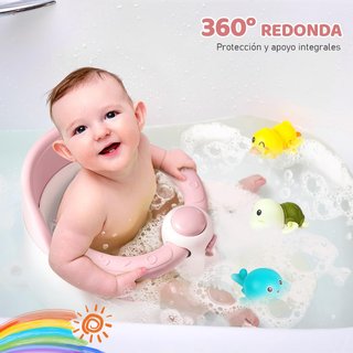 Asiento de baño para bebé con respaldo