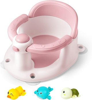 Asiento de baño para bebé con respaldo
