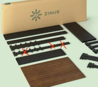 Cama de metal Somier  160x200 cm Zinus