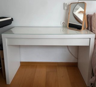 Escritorio Tocador Blanco Malm Ikea