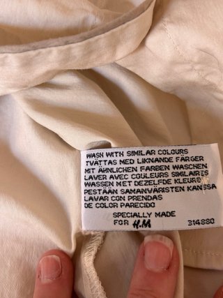 Camisa H&M Beige Mujer Vintage