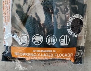 6 Guantes neopreno JUBA resistencia química