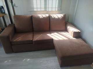 Sofá chaise longue marrón 2.80m