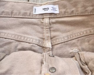 Falda vaquera beige chica