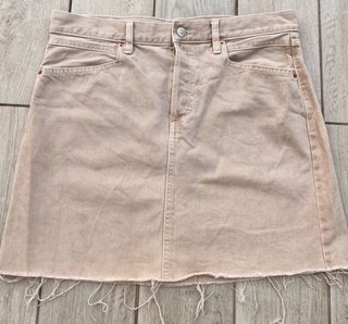 Falda vaquera beige chica