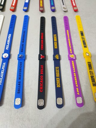 Lote 3 pulseras de silicona ajustables de la NBA