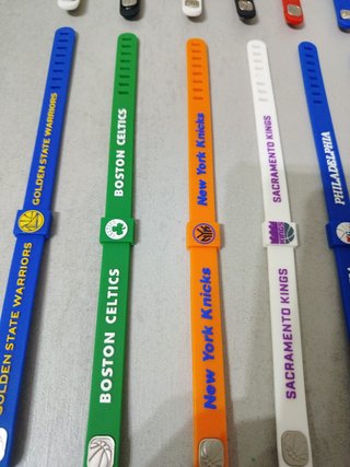 Lote 3 pulseras de silicona ajustables de la NBA