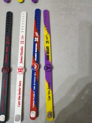 Lote 3 pulseras de silicona ajustables de la NBA