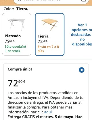 Aktive Mesa plegable para camping