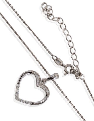 Colgante Corazón Circonitas Plata