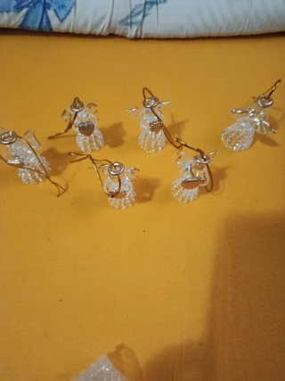 Collezione 5 angeli in cristallo decorativi