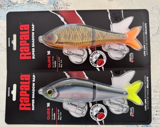 Lote 2 señuelos Rapala Super Shadow Rap Glide 16