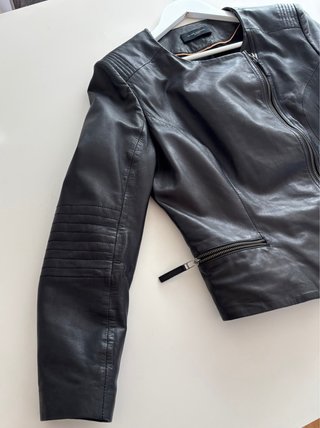 Cazadora cuero Simorra Talla 40 Negra