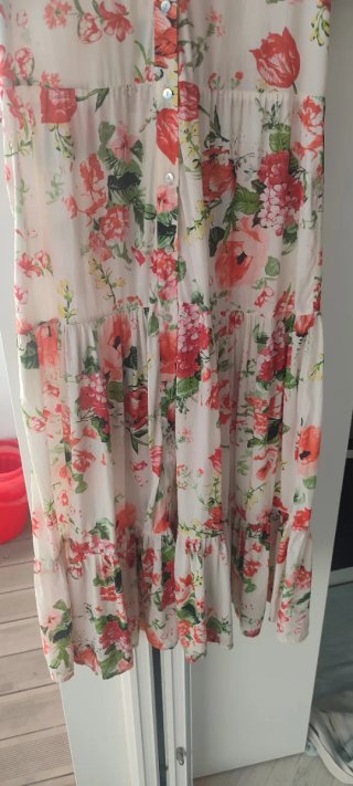 Vestido largo floral Zara T/XS